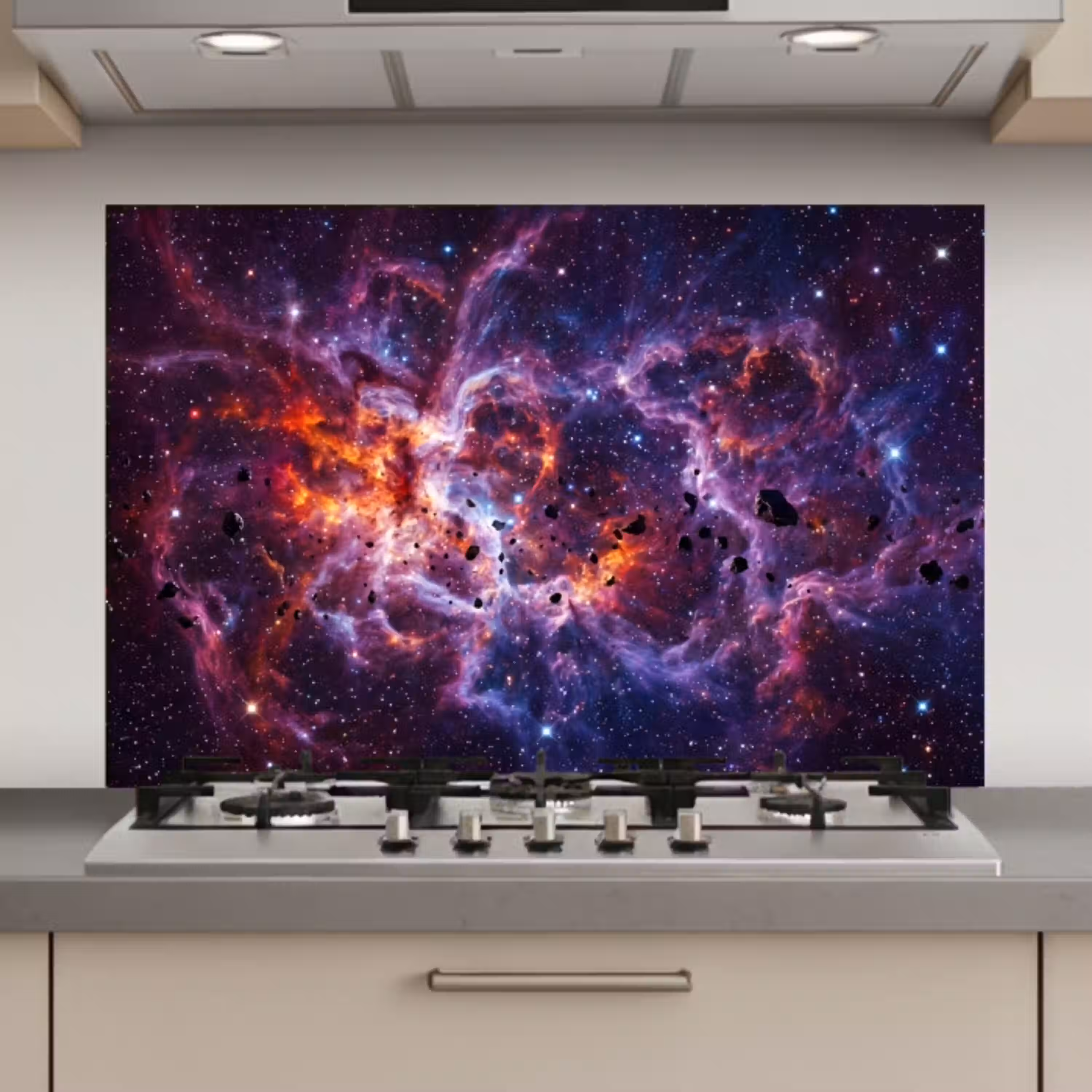 Space - Stars - Abstract - Colorful keuken achterwand spatscherm klein -3d_website