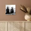 Vrouwen - Zonnehoed - Strand - Zwart - Wit plexiglas 5mm klein -sfeer5