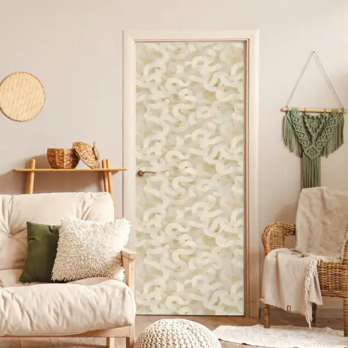 Abstract - Lijnen - Beige deurposter klein 289 -sfeer2