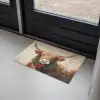 Kerst - Schotse Hooglander - Bruin - Krans Deurmat klein -sfeer2