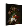 Vaas met bloemen - Schilderij van Rachel Ruysch aluminium wit klein -3d