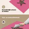 Ster - Luipaard - Print - Roze Inductie beschemer met haakjes middel -ky-schoon-nl