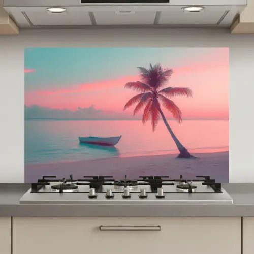 Zee - Boot - Zonsondergang keuken achterwand spatscherm klein -3d_website
