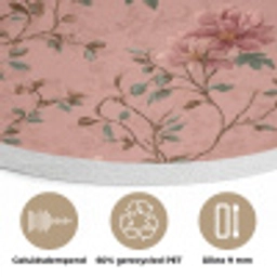 Botanisch - Bloemen - Roze Akoestische PET Vilt - Rond klein 838 -closeup_NL