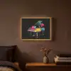 Piano - Kleurrijk - Verf - Modern Light Box met batterij (Wandlamp) middel -sfeer4