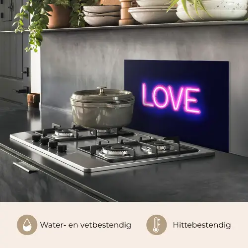 Neon - Love - Valentijn keuken achterwand spatscherm klein -usp_NL
