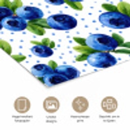 Bessen - Patroon - Blauw poster papier klein 62 -closeup_NL