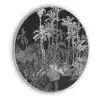 Bladeren - Bomen - Jungle Akoestische PET Vilt - Rond klein -3d