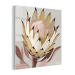 Protea - Bloem - Botanisch - Beige plexiglas 5mm klein -z3d