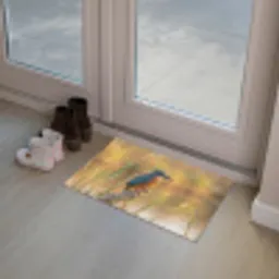 IJsvogel - Tak - Water - Kleurrijk - Levendig Deurmat klein -sfeer3