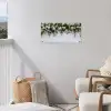Bloemen - Muur - Rozen - Groen tuinposter los doek klein -sfeer8
