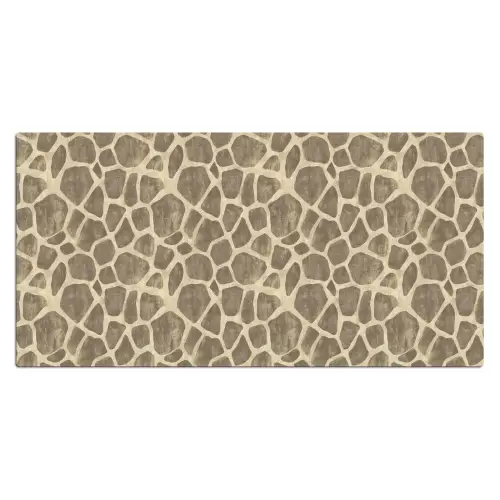 Giraf - Patroon - Beige - Bruin Muismat XXL klein 681 -3d_leeg