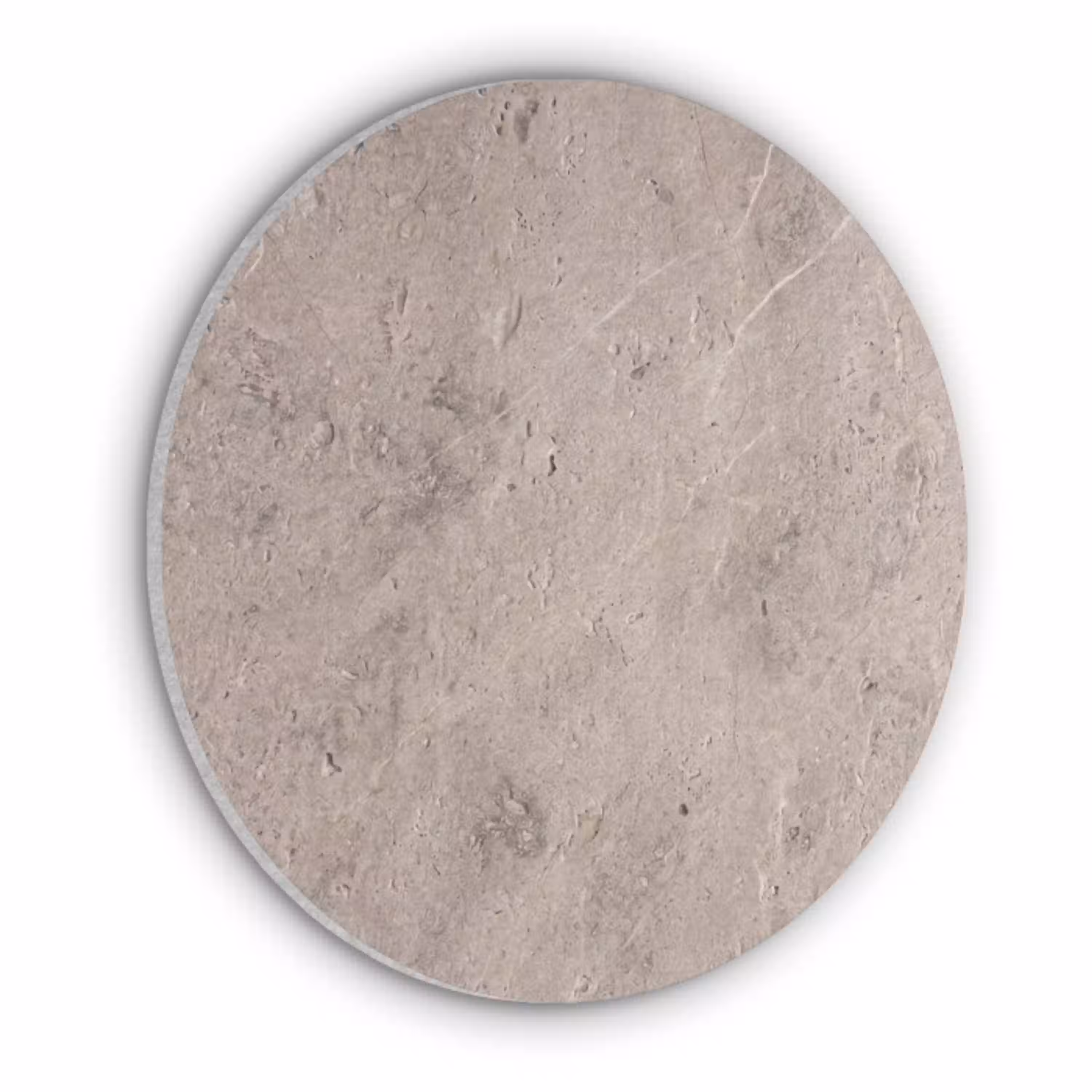 Textuur - Steen - Patroon - Rustiek - Beige Akoestische PET Vilt - Rond klein -3d