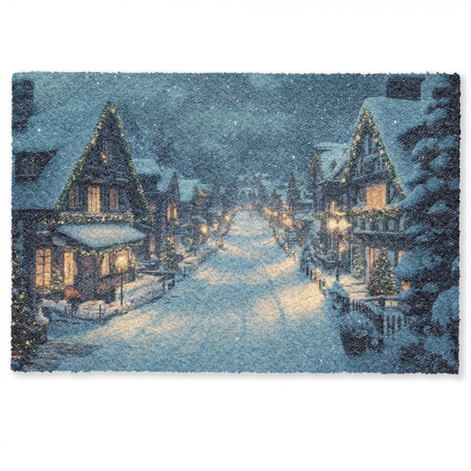 Kerstdorp - Kerst - Sneeuw - Winter Deurmat klein -zkaufland3d