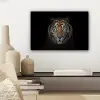 Tijger - Wilde dieren - Portret - Zwart - Dieren canvas 2cm klein -sfeer6