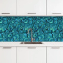 Design - Vintage - Blauw - Turquoise keuken achterwand 2 middel 871 -3d