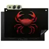 Krab - Rood - Vissen - Schaaldieren Inductie beschemer met haakjes klein -3d