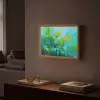 Bladeren - Groen - Schilderij - Abstract Light Box met batterij (Wandlamp) middel -sfeer1