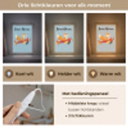 Vos - Vliegtuig - Blauw Light Box met kabel (Kinderlampje) klein -USP_lichtkleurNL