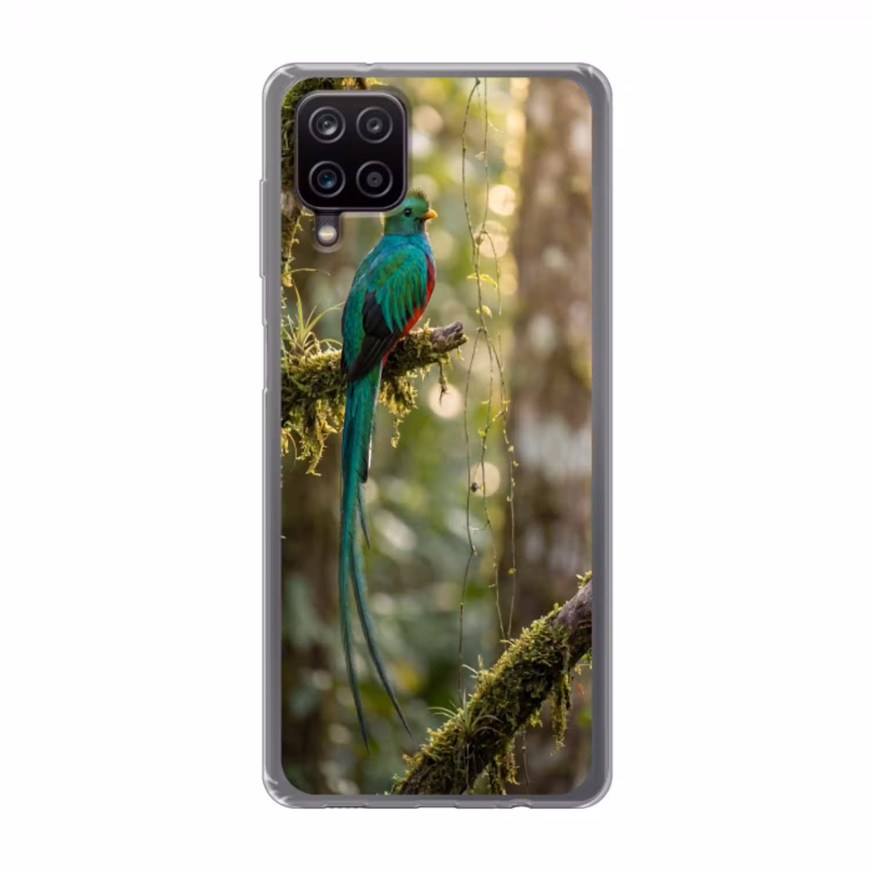 Quetzal - Jungle - Natuur - Groen Telefoonhoesje Samsung Galaxy A12 klein -3d