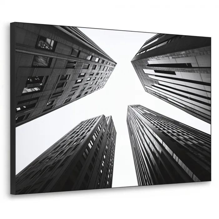 Gebouwen - Lucht - Zwart Textielframe - compleet frame klein -3d