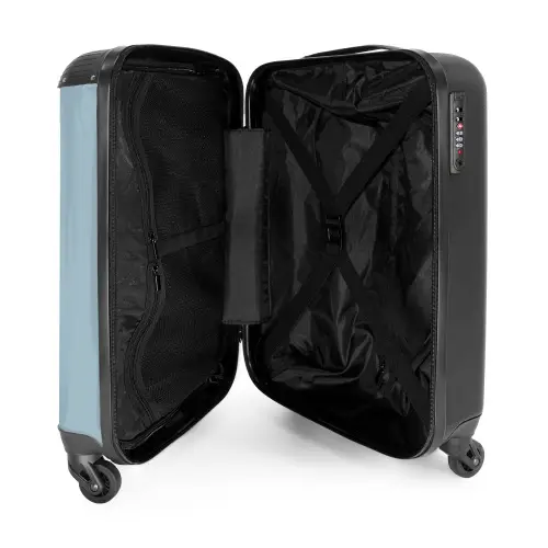 Rode trekker blauwe achtergrond NBS - Handbagage koffer - Unisex middel -binnenkant