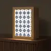 Tegelmotief - Blauw - Wit - Bloem Light Box met kabel (Tafellamp) klein 925 -z3d_website