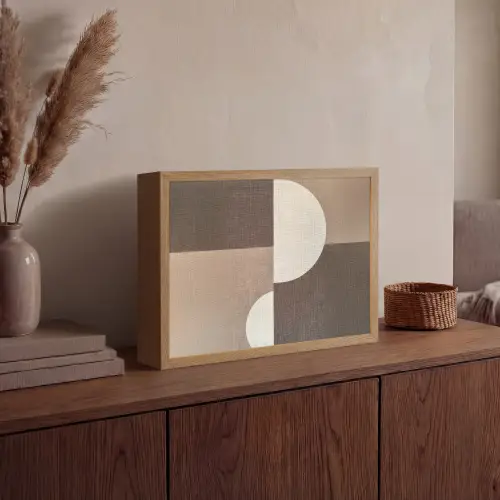 Raster - Halve cirkels - Contrast Light Box met batterij (Wandlamp) middel -sfeer2