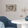 Hartvorm - Getekend - Beige - Zand poster papier klein -sfeer3