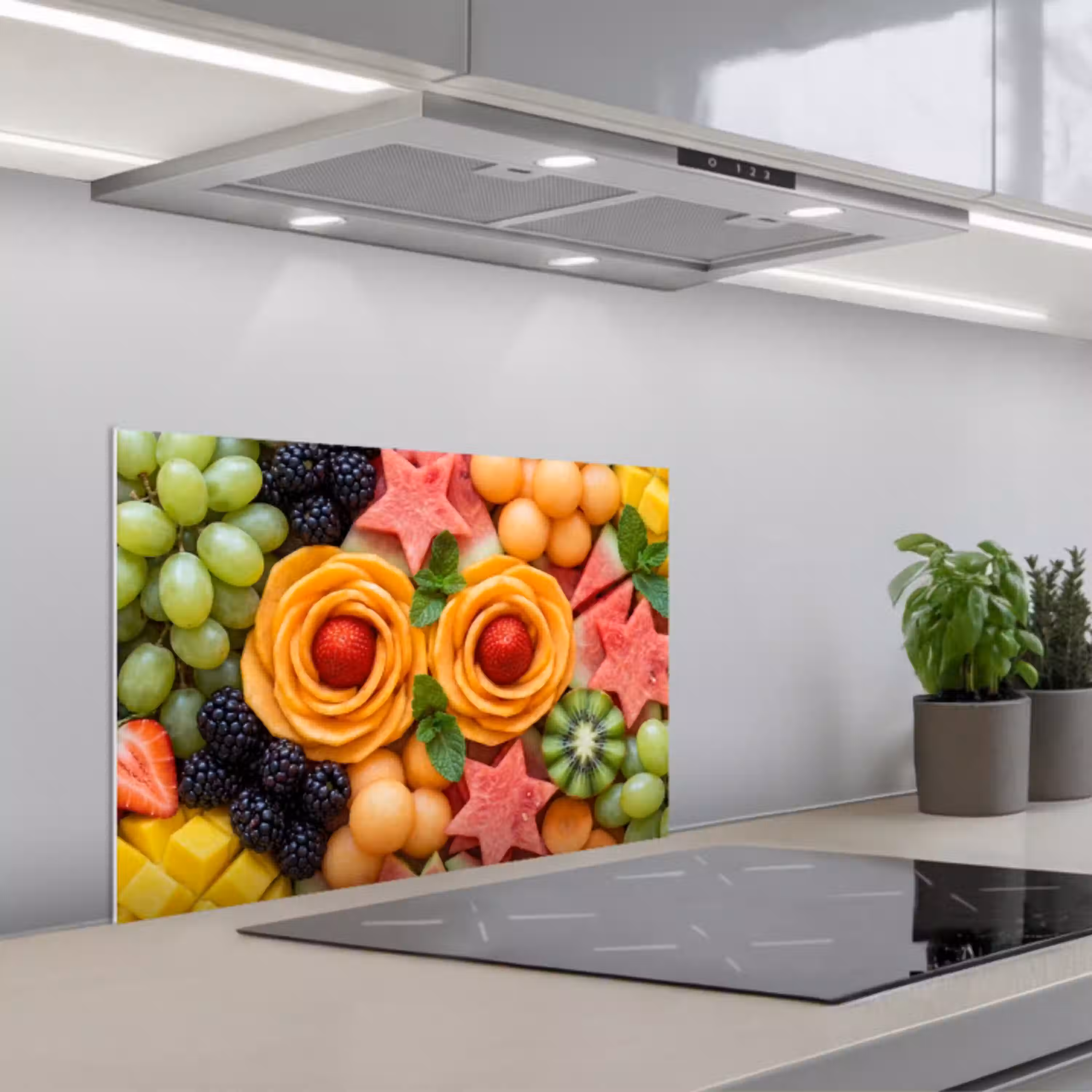 Fruit - Variatie - Kleurrijk - Vers - Eten keuken achterwand spatscherm klein -3d_schuin