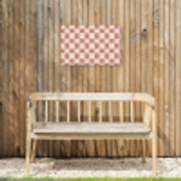 Retro - Klassiek - Roze Tuinposter op houten frame 2 cm dik klein 845 -sfeer4