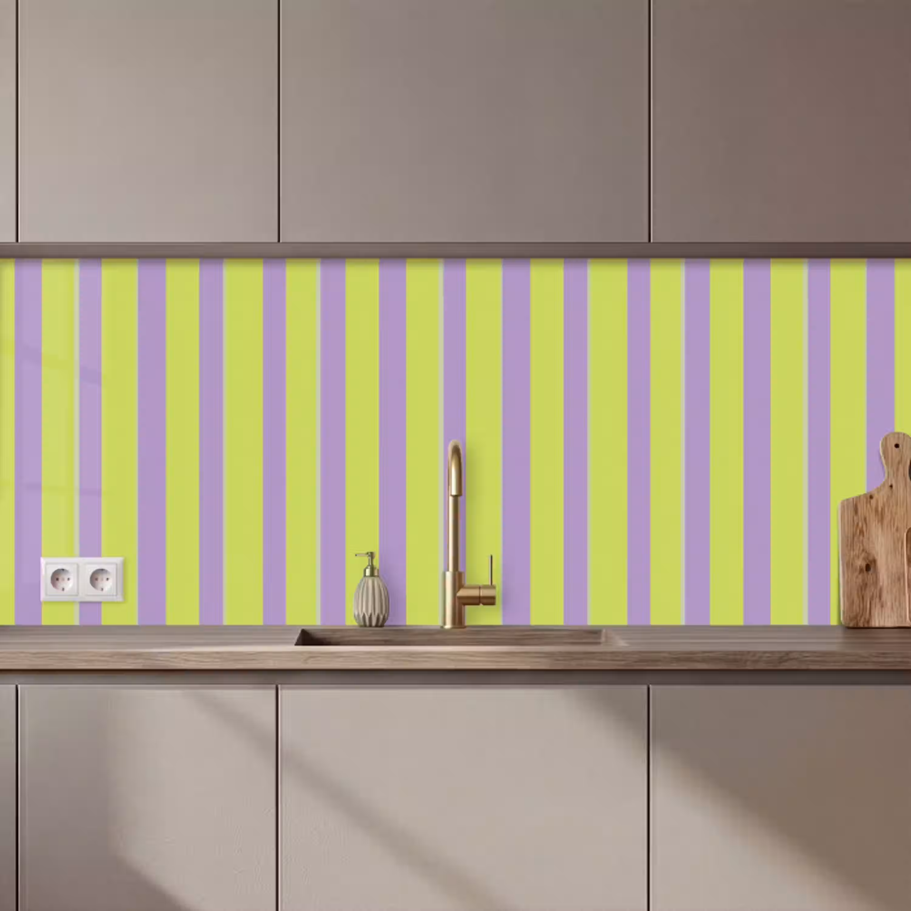 Strepen - Patroon - Groen keuken achterwand 2 middel 871 zz_3dshopping