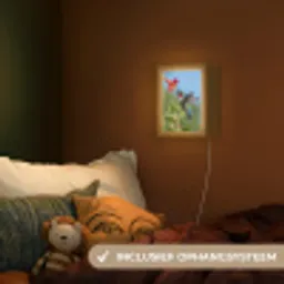 Kolibrie - Bloem - Natuur - Groen Light Box met kabel (Kinderlampje) klein -sfeer5_kind