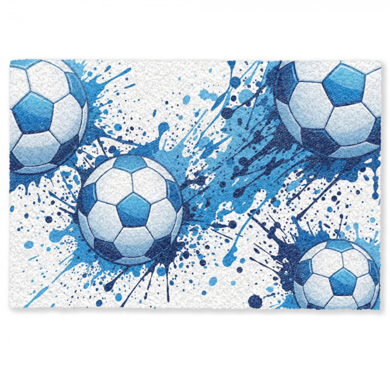Voetballen - Verf - Sport - Blauw Deurmat klein -zkaufland3d
