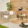 Abstract - Goud - Brons - Groen - Vormen - Modern tuinposter los doek klein -sfeer4