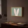 Hazen - Oren - Roze Light Box met batterij (Wandlamp) middel -sfeer1