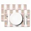 Ruitpatroon - Aardetinten - Minimalistisch Placemat vinyl groot 368 -zzsfeer2_Kitchenyeah-website