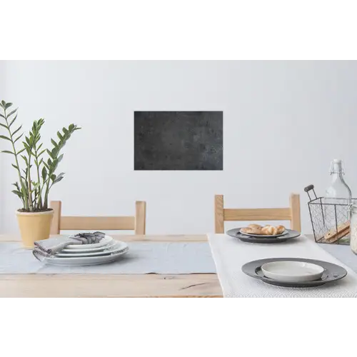 Industrieel - Leisteen - Grijs - Structuur - Beton Muursticker klein -eettafel