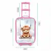 Schommelend Schotse hooglander kalf van waterverf Kinderkoffer - Roze klein -productfoto_formaten