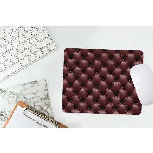 Leer - Patroon - Bordeaux muismat rubber klein 262 -witbureau