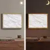 Marmer - Wit - Grijsgroen Light Box met batterij (Wandlamp) middel 907 -sfeer3