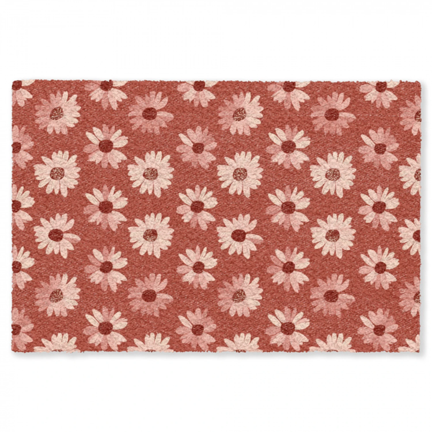Madelief - Retro - Terracotta Vloerkleed Rechthoek klein 1091 -3d