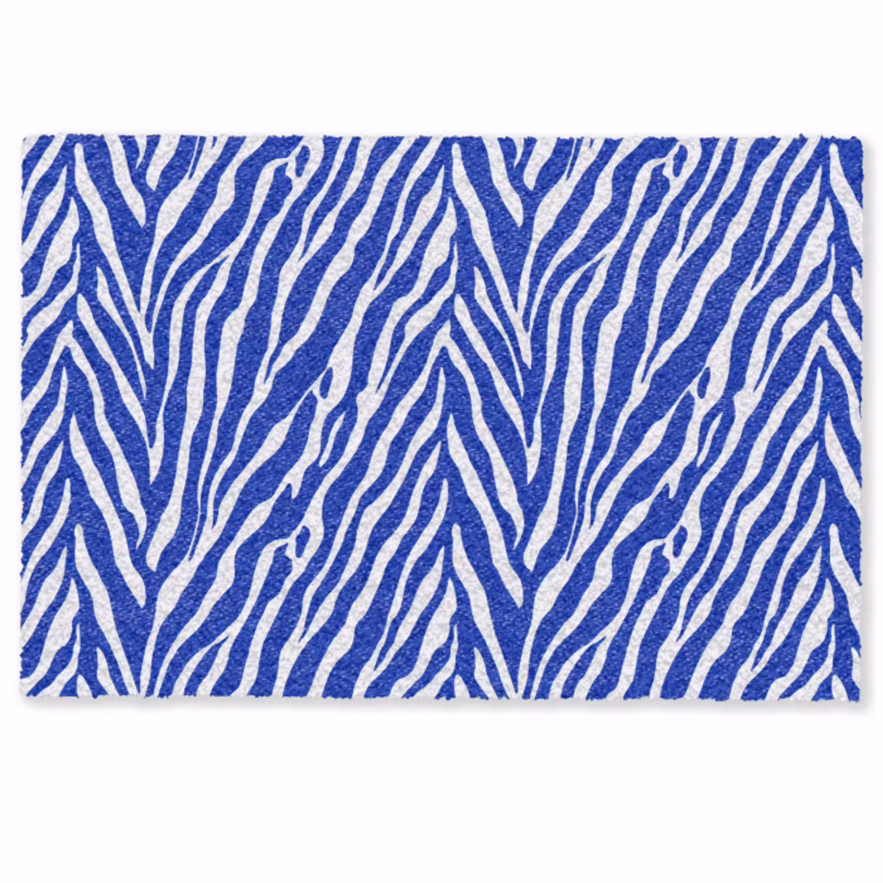 Zebra - Patroon - Kobalt - Blauw Deurmat klein 898 -zkaufland3d