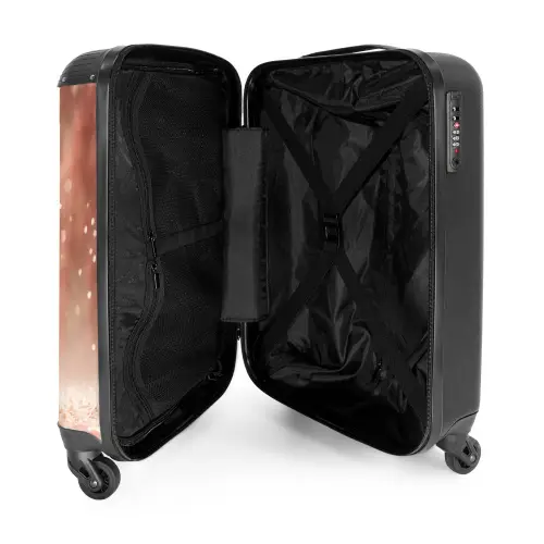 Fee in een oranje jurk met een madeliefje NBS - Handbagage koffer - Kinderen Unisex middel -binnenkant