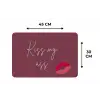 Kiss my ass - Lip - Bordeaux Placemat vinyl groot -specs