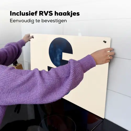 Vormen - Blauw - Abstract Inductie beschemer met haakjes klein -ky-ophangen-nl