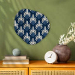 Modern - Patroon - Blauw Wandcirkel Organisch Forex 3mm klein 629 -sfeer2