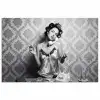 Chic - Vrouw - Zwart - Wit poster papier klein -3d