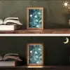 Kwallen - Zee - Wit - Golven Light Box met kabel (Tafellamp) klein -sfeer3