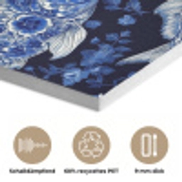 Vissen - Bloemen - Blauw PET vilt klein 837 -closeup_DE